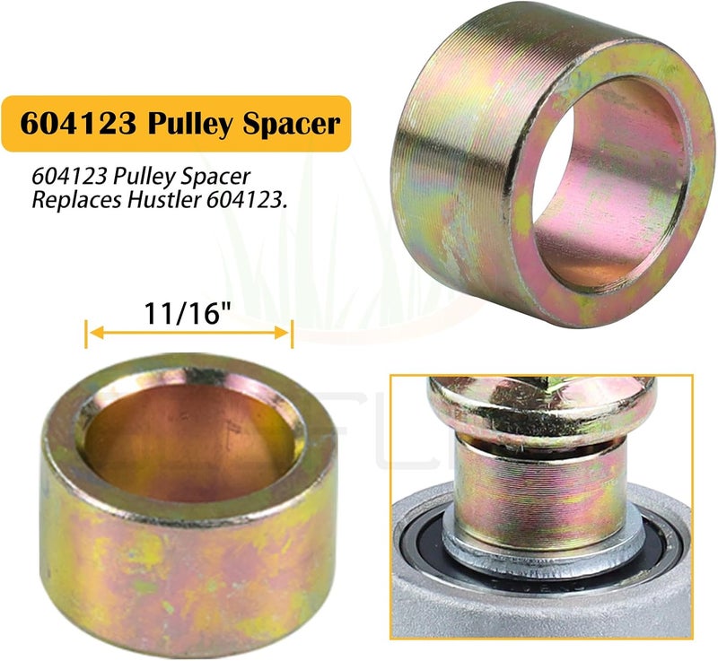 BOSFLAG 2 Pack 604214 Spindle Assembly with 603987 Pulley 793828 Belt Replaces Hustler 604214 Spindle Assembly Hustler Part 604214 Hustler Spindle 604214 Spindle 604214 Hustler Raptor Spindle 604214 - Image 5